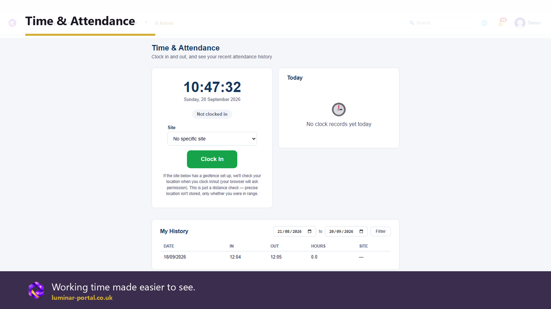 Time and attendance supports clearer workforce planning.